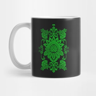 Damask in mint green Mug